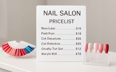 Glam Up on a Budget: nail salon price list for clear, easy pricing