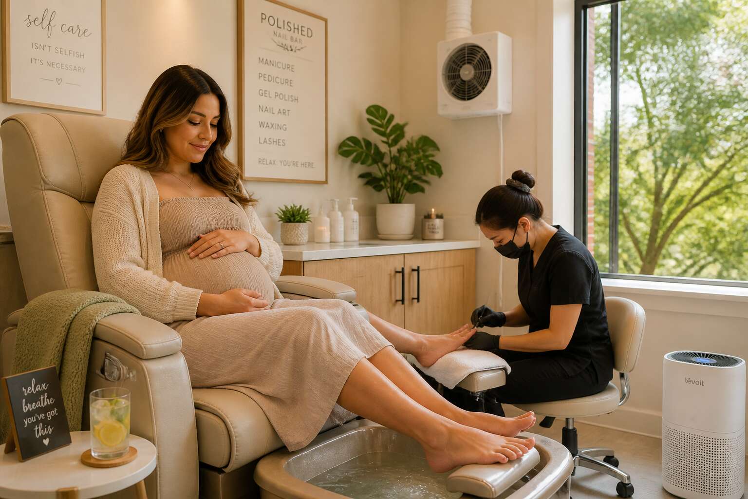 is nail salon smell bad for babies